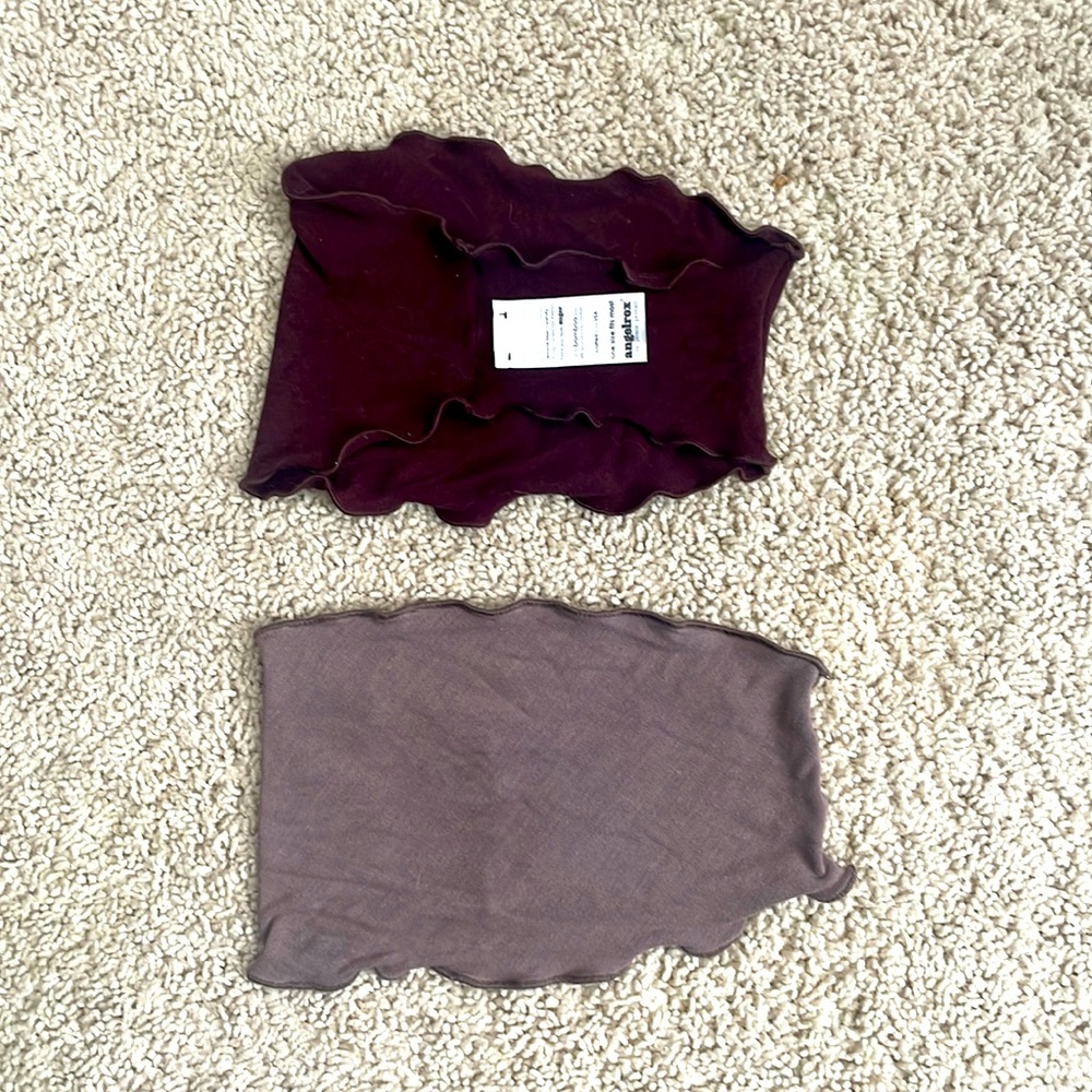 Angelrox headband (set of 2) Burgundy & Taupe